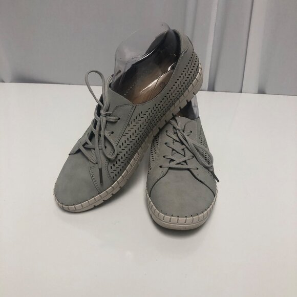 Easy Street Comfort Wave Sneakers Womens Size 8.5 Gray Flexible Lace Up Shoes - Picture 1 of 7